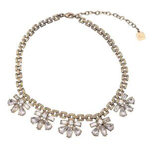 Zoe Max Crystal Cluster Choker Statement Necklace Gold Tone 12 to 15 Inches